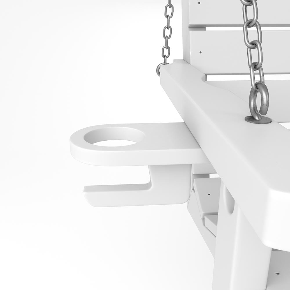 SimplyPoly 4 Foot Amish Made Classic Recycled Plastic Porch Swing, Natural Teak Wood Grain