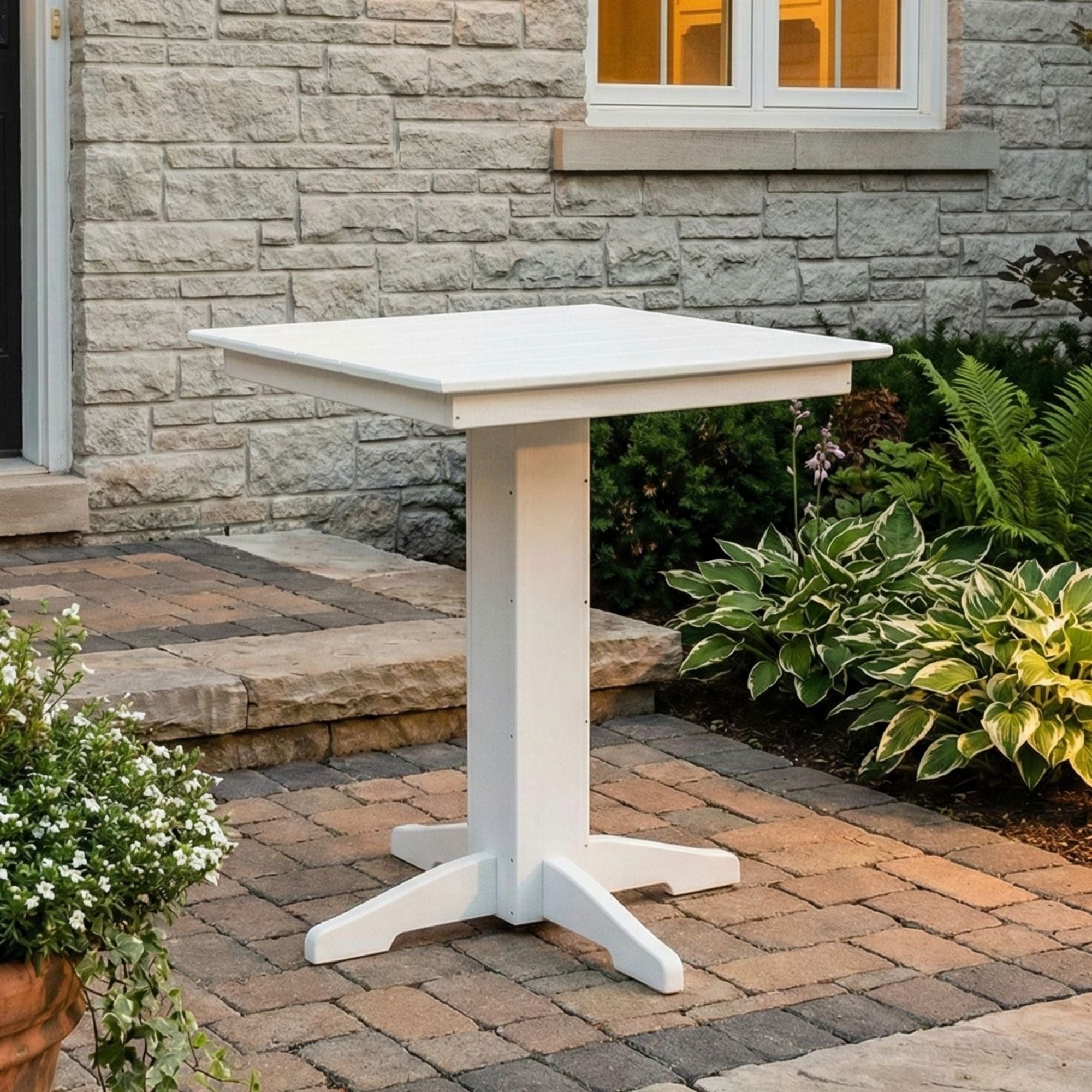 Keystone Amish Co. Square Poly Outdoor Bar Height Table