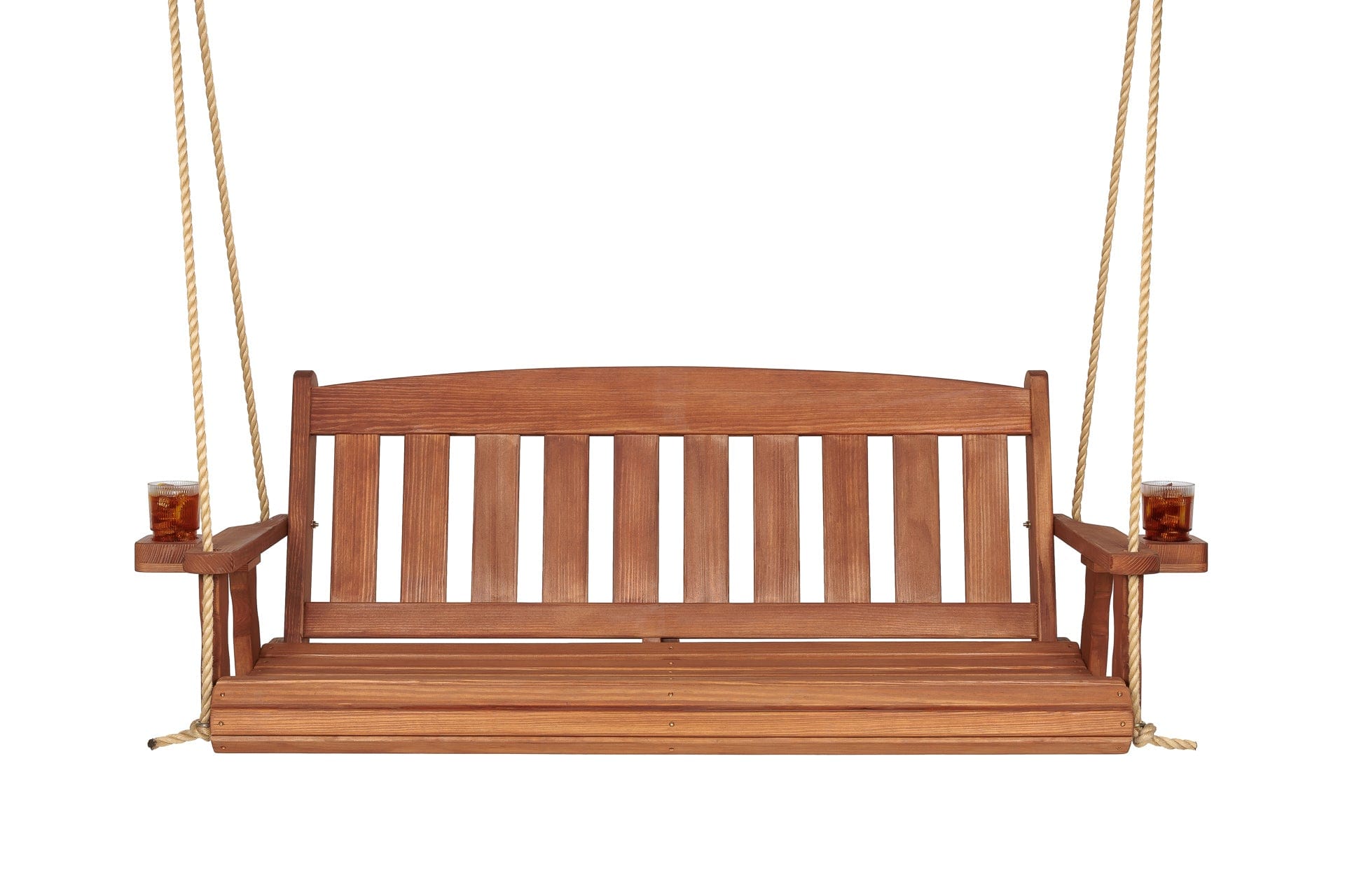 Amish Casual 6 Foot Cedar Stain Mission Porch Swing with Clearcoat
