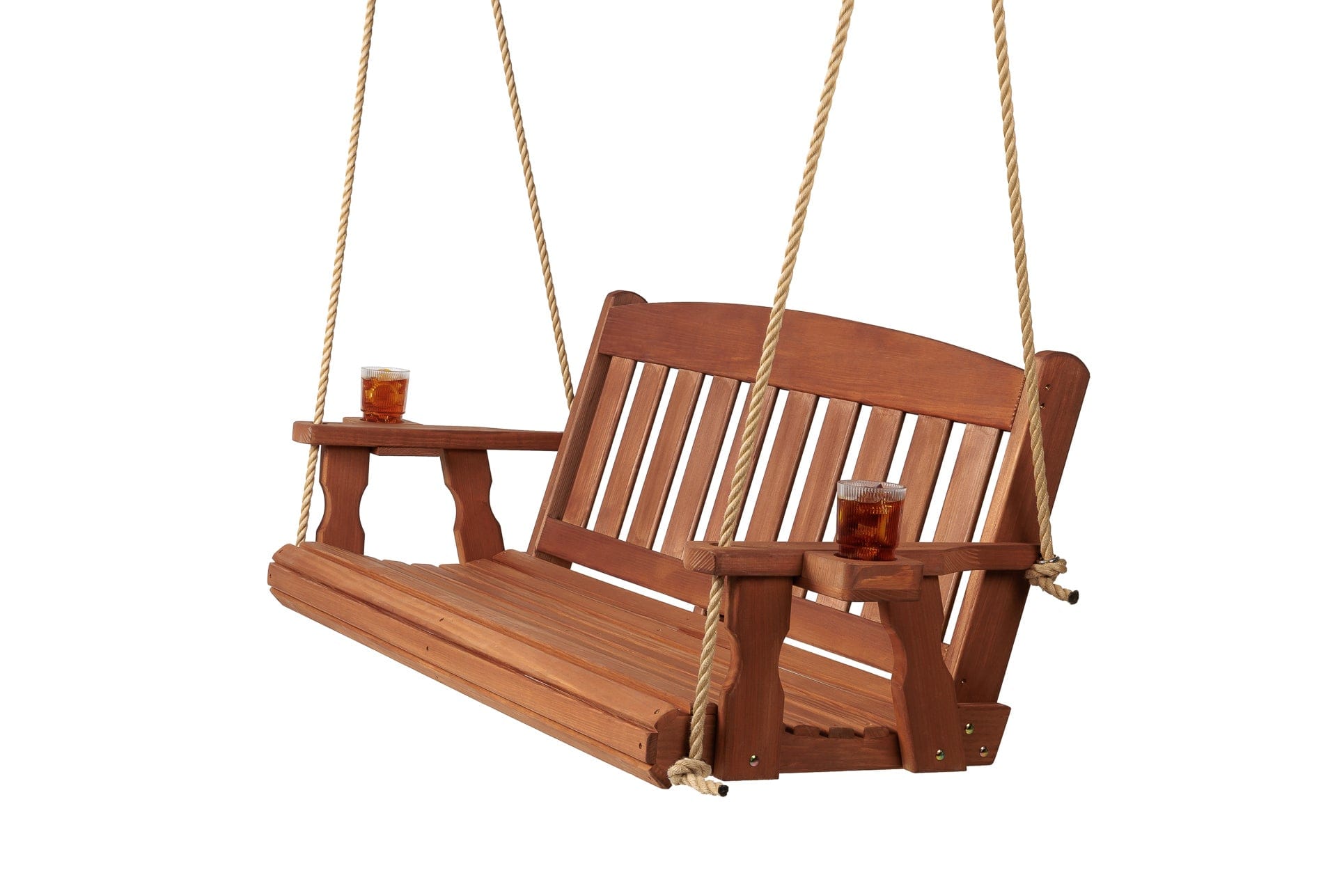 Amish Casual 6 Foot Cedar Stain Mission Porch Swing