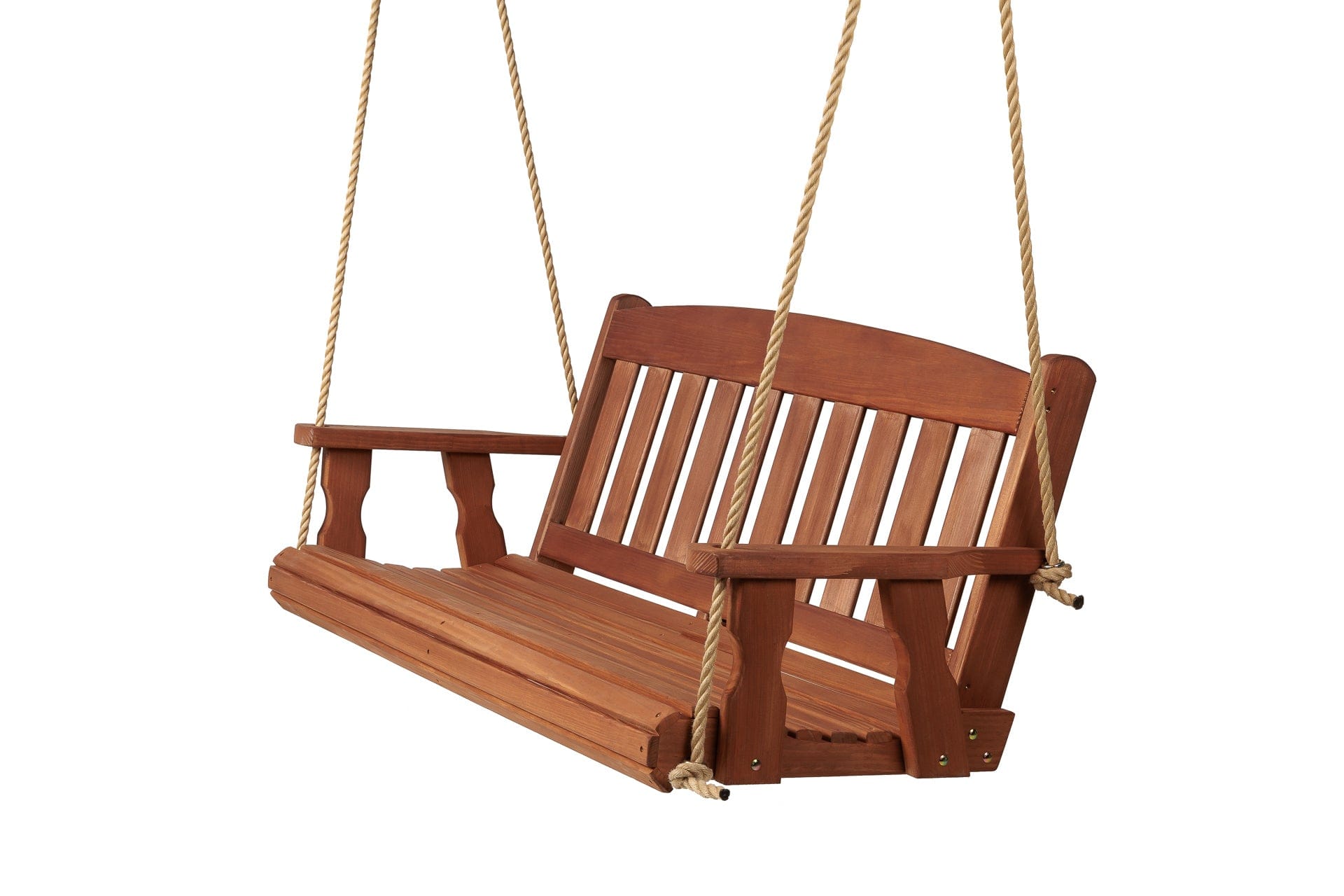 Amish Casual 6 Foot Cedar Stain Mission Porch Swing with Clearcoat