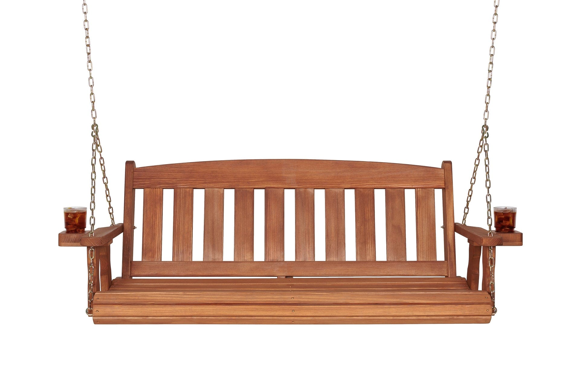 Amish Casual 6 Foot Cedar Stain Mission Porch Swing with Clearcoat