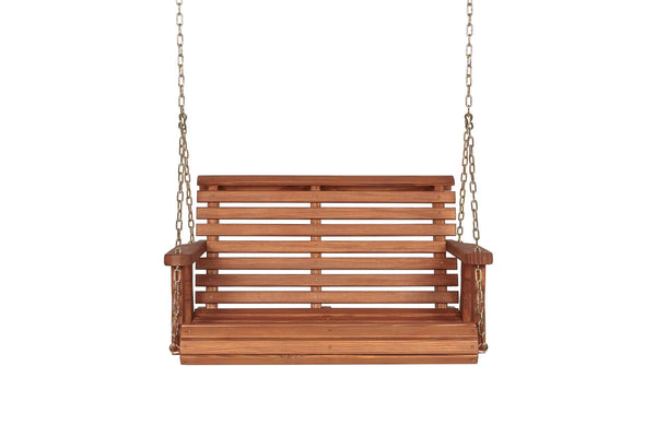 Amish Casual 3 Foot Roll Back Porch Swing in Cedar Stain