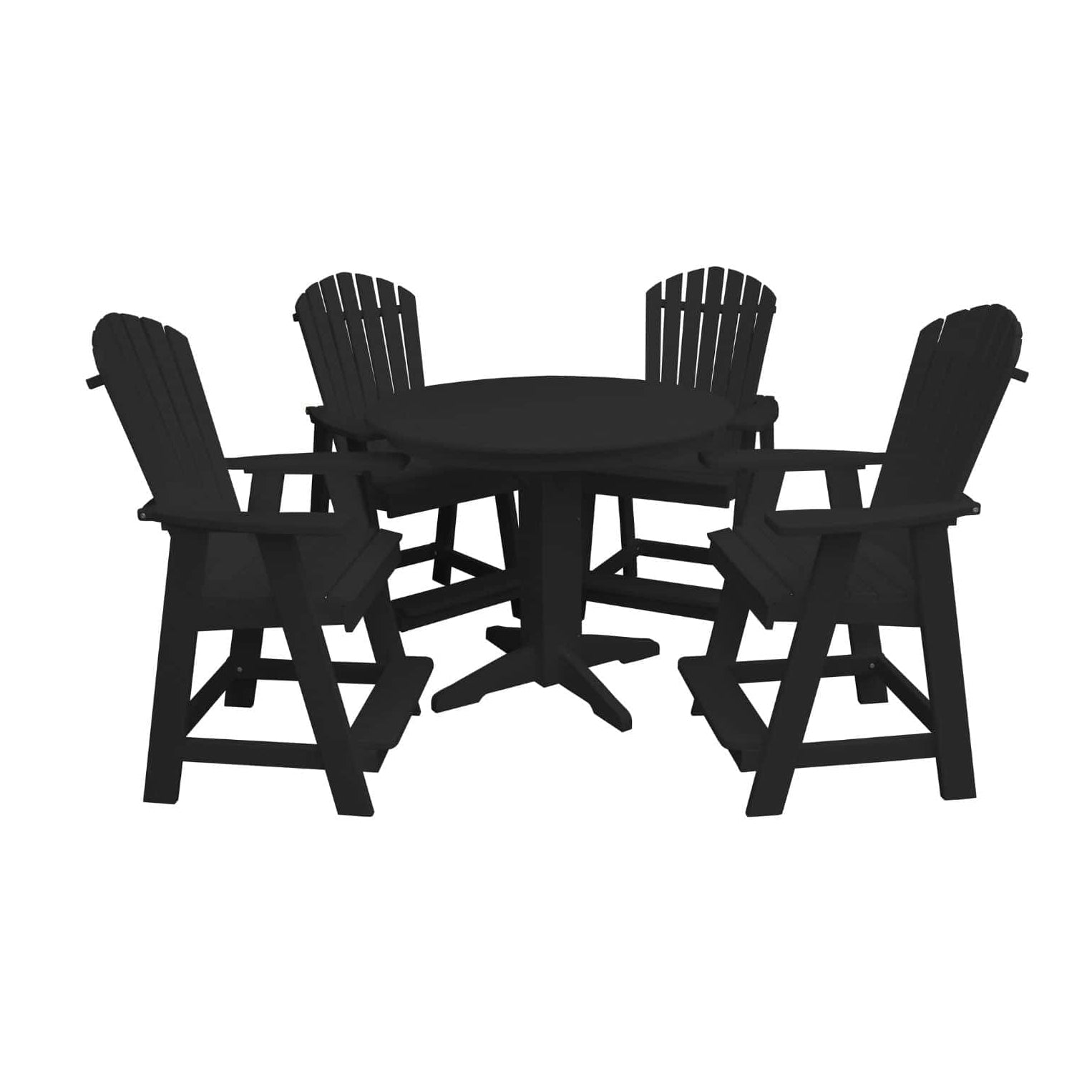 Keystone Amish Co. Sunburst 5-Piece Counter Height Poly Round Dining Set