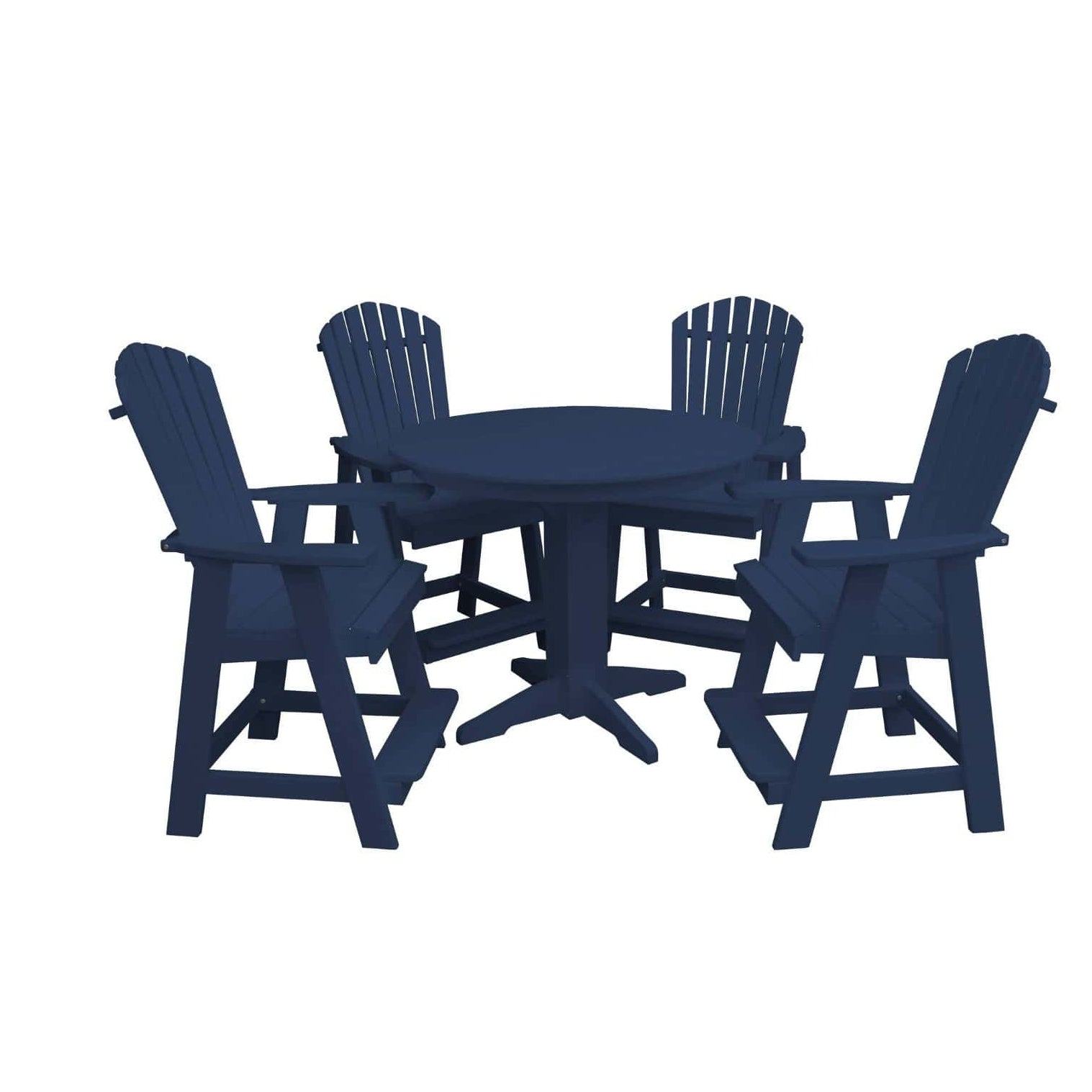 Keystone Amish Co. Sunburst 5-Piece Counter Height Poly Round Dining Set