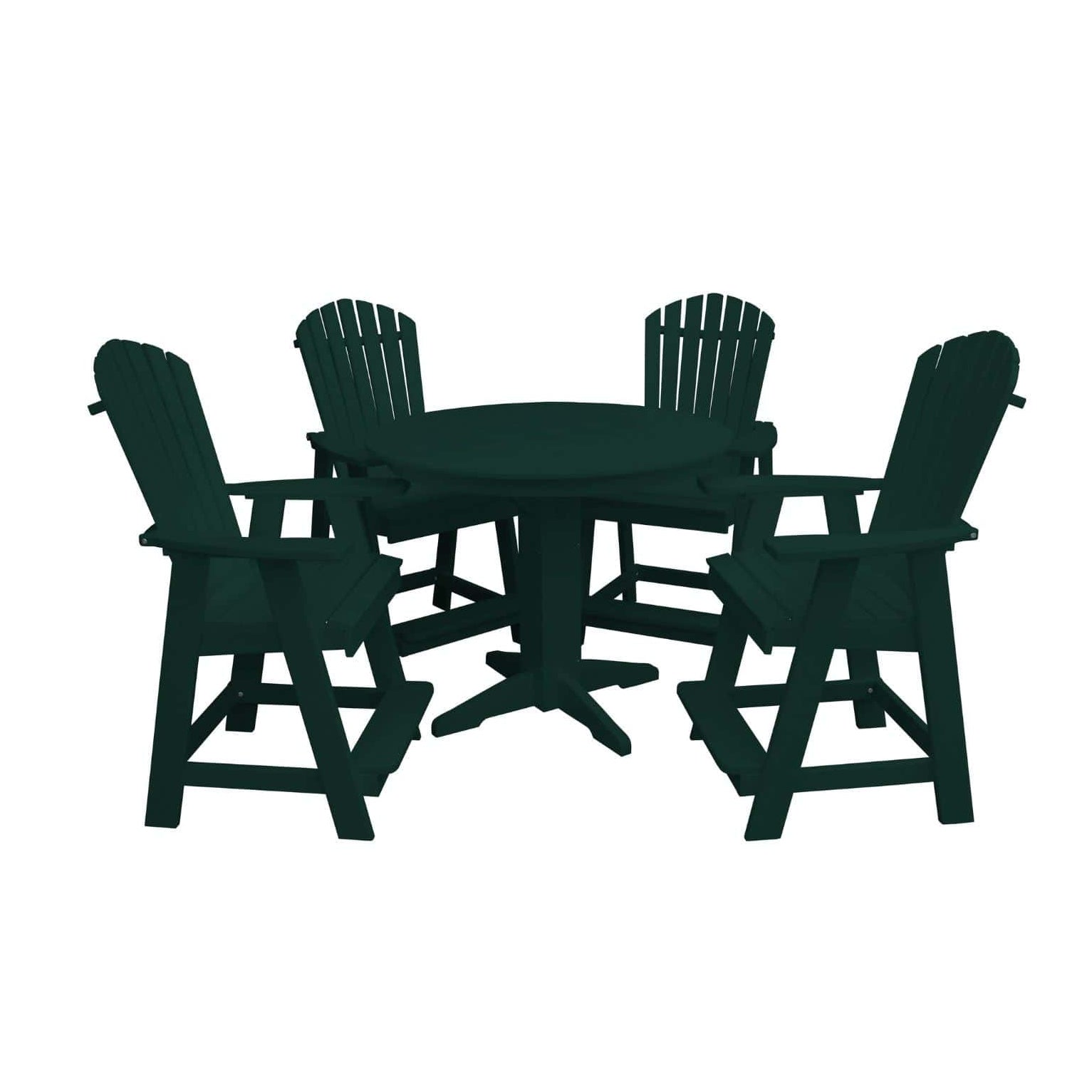 Keystone Amish Co. Sunburst 5-Piece Counter Height Poly Round Dining Set