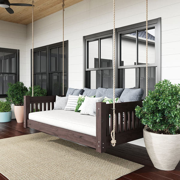 Lone Star Swing Co. The Dallas Red Cedar Queen Daybed Swing