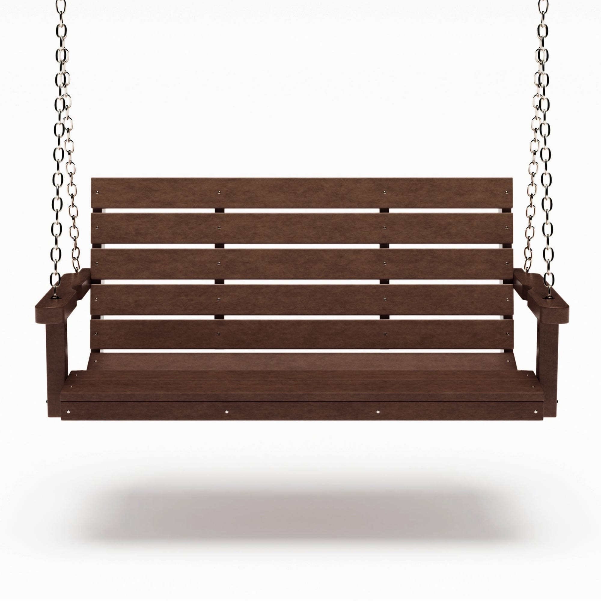 SimplyPoly 4 Foot Amish Made Signature Recycled Plastic Porch Swing, Dark Grey