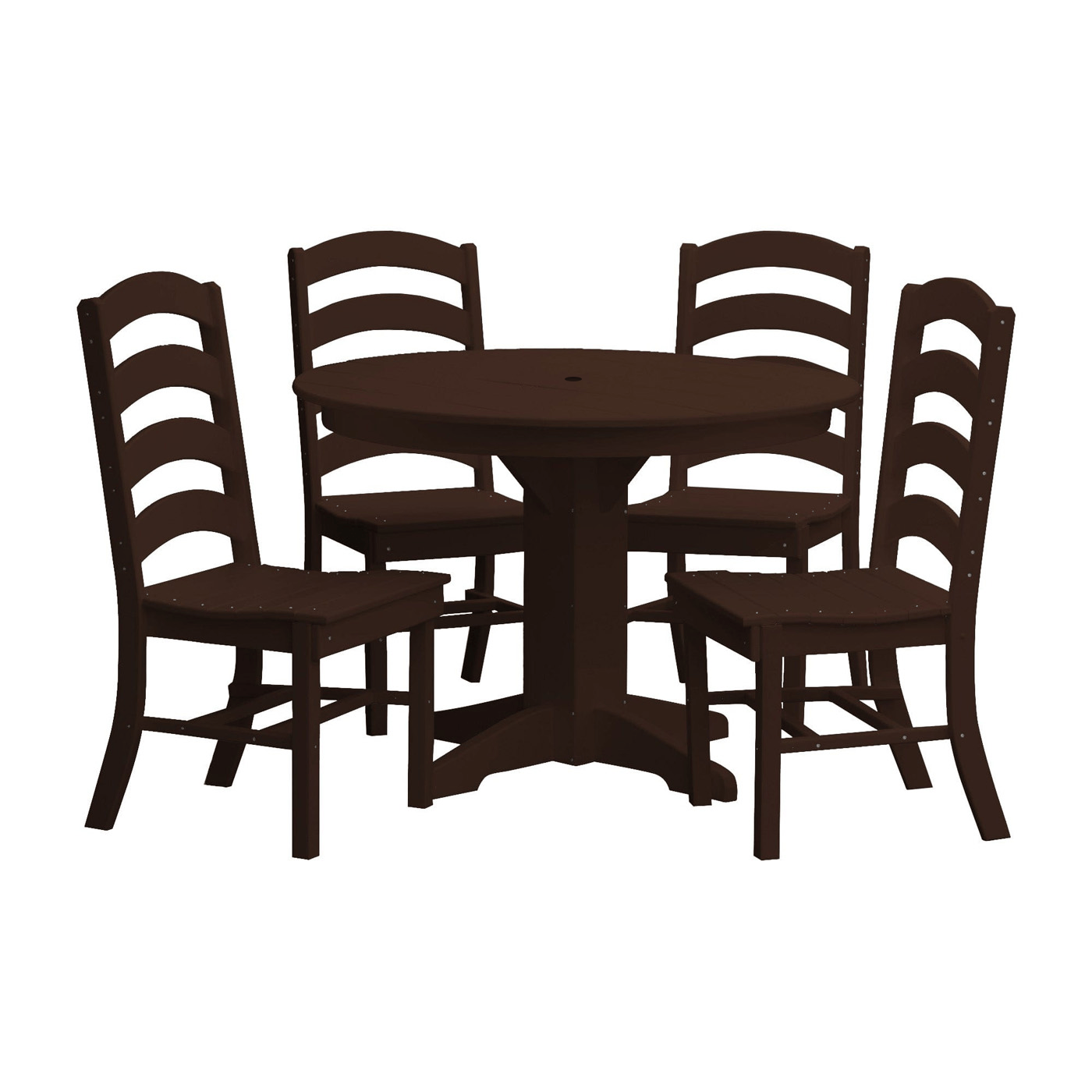 Keystone Amish Co. Josie 5-Piece Poly Outdoor Dining Set with Round Table