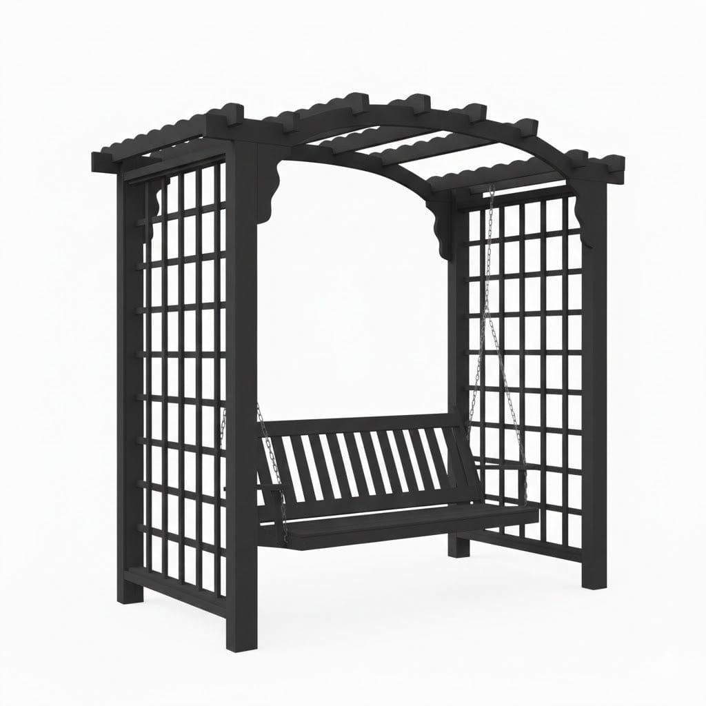 Heritage Lawncraft Georgetown Cedar Arbor Stand with Swing