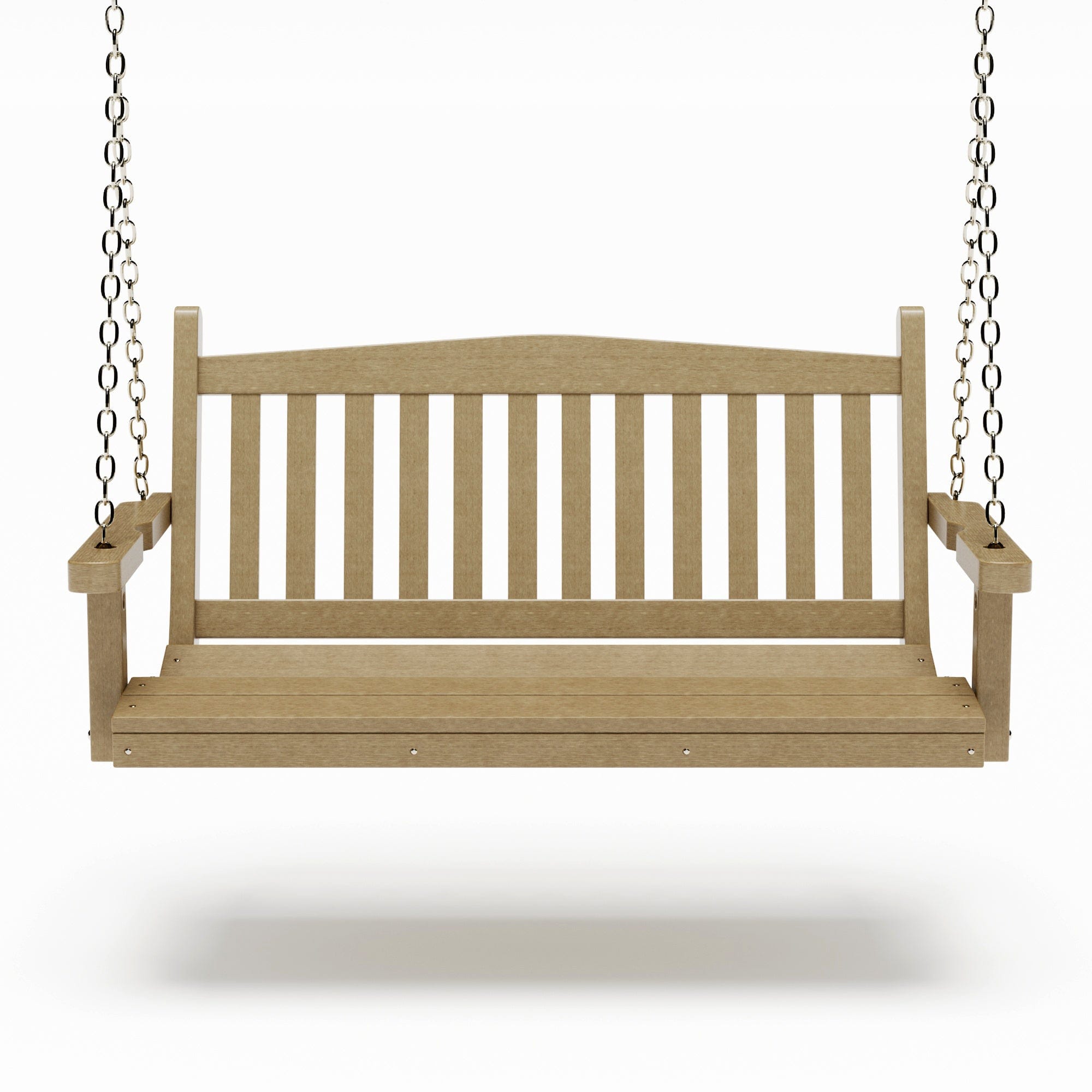 SimplyPoly 4 Foot Amish Made Mission Recycled Plastic Porch Swing, Black