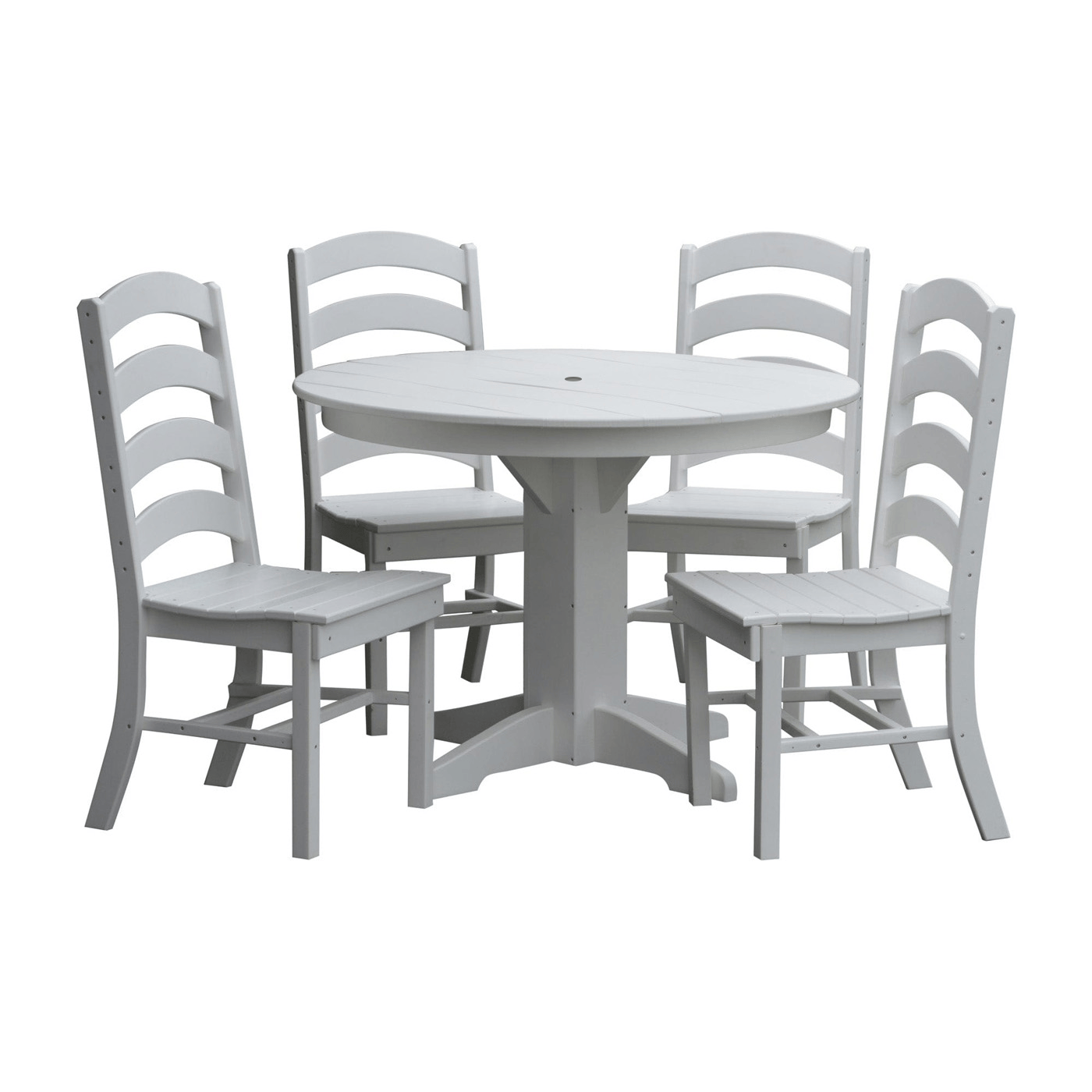 Keystone Amish Co. Josie 5-Piece Poly Outdoor Dining Set with Round Table
