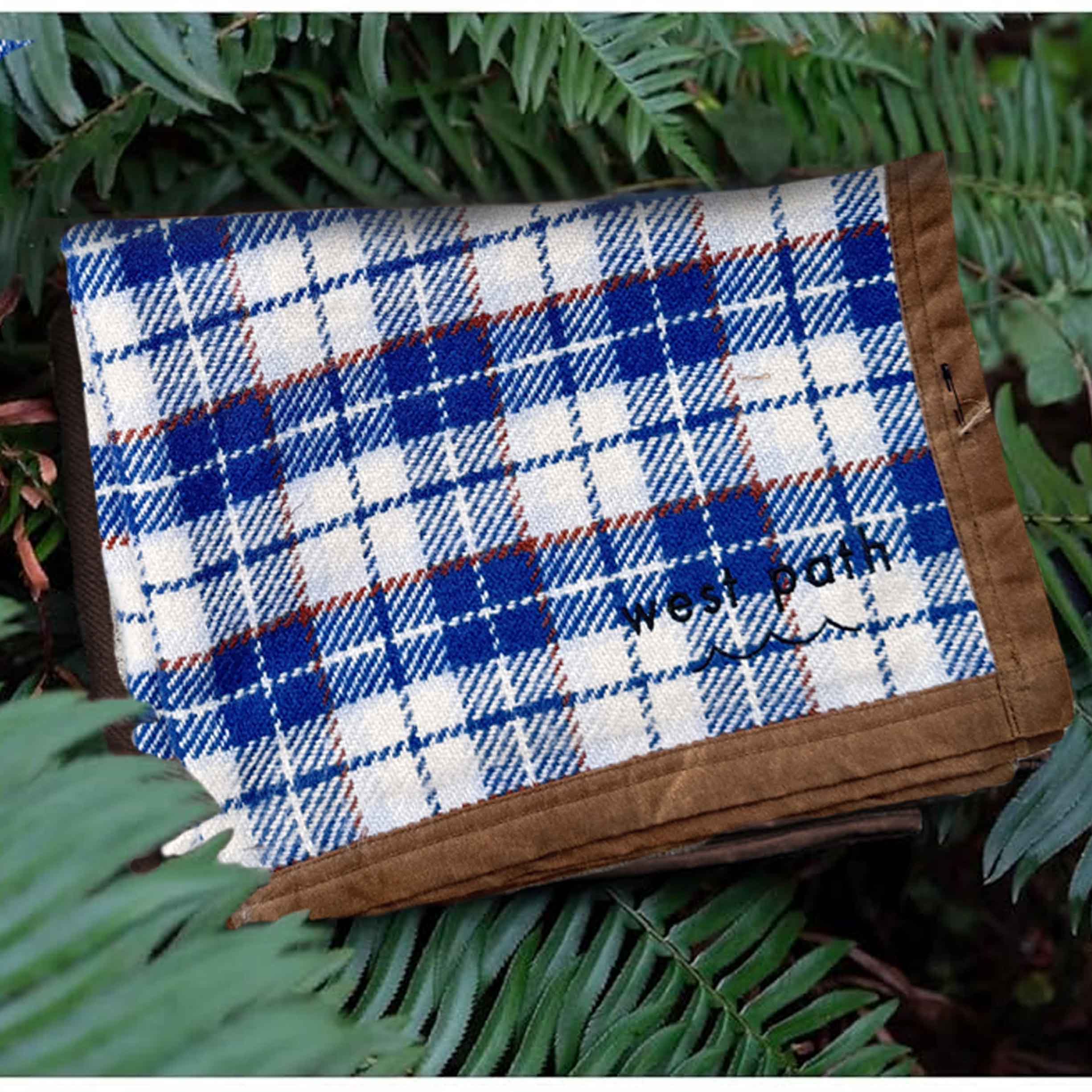 Wool Canvas Camping Blanket - Waxed Canvas Outdoor Blanket / Bushcraft Blanket