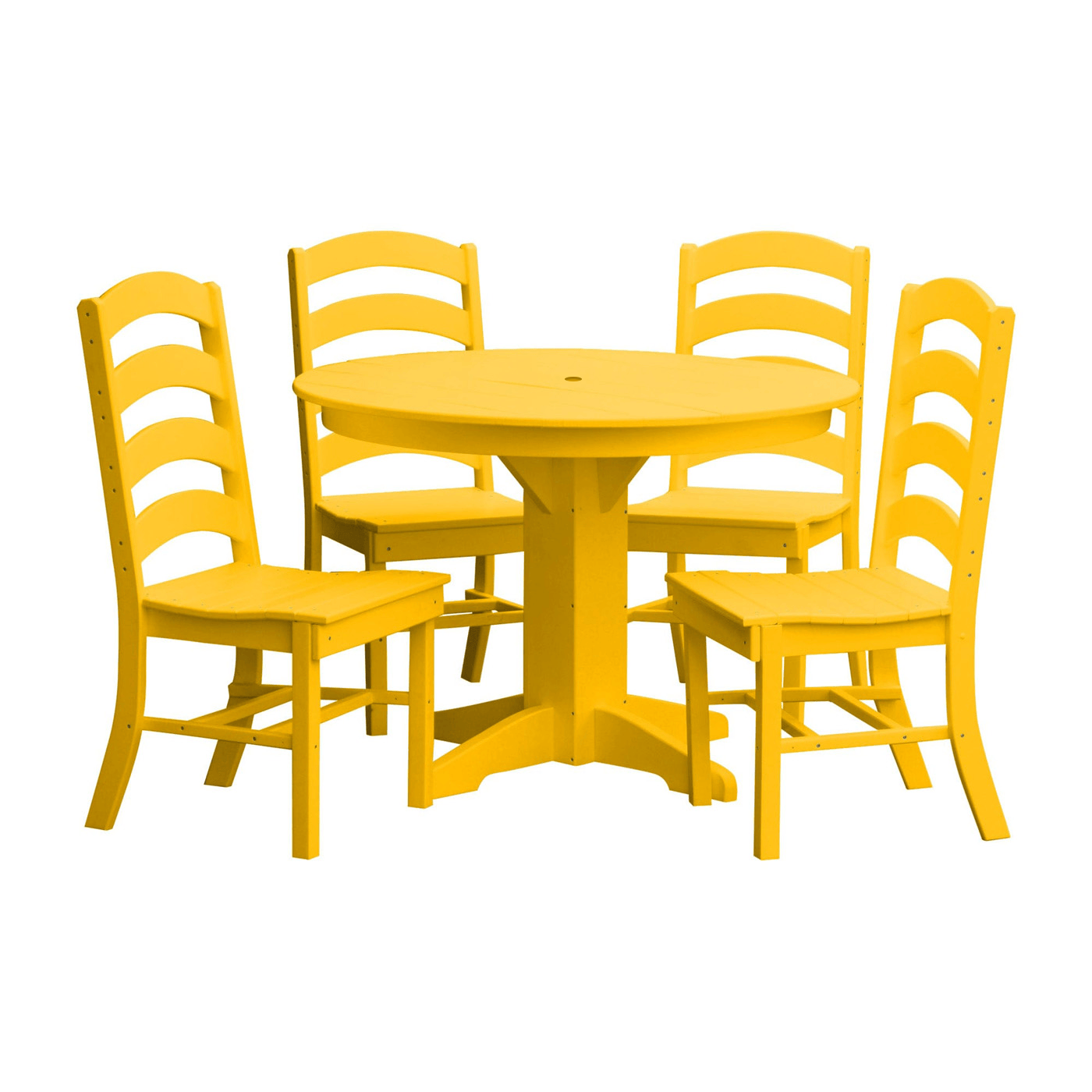 Keystone Amish Co. Josie 5-Piece Poly Outdoor Dining Set with Round Table