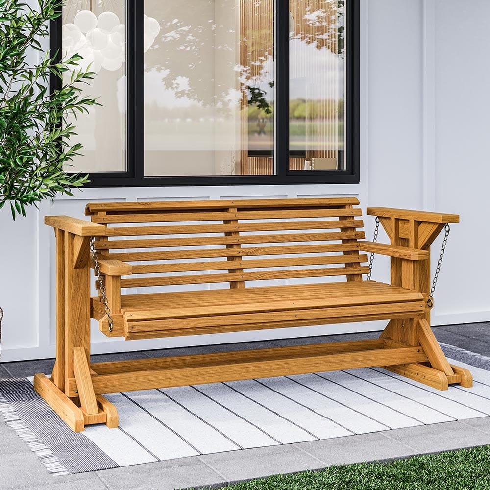 Porchgate Amish Heavy Duty Roll Comfort Glider Swing
