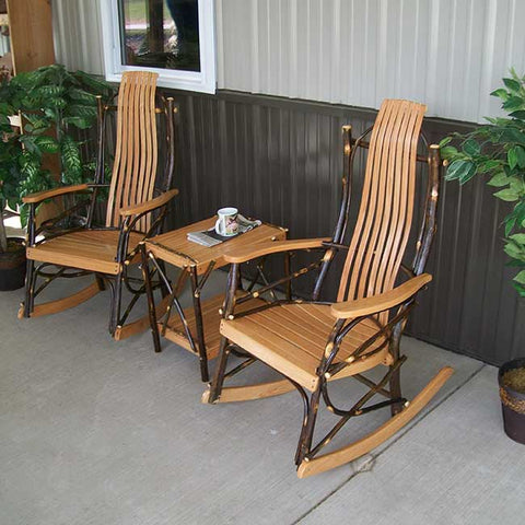 A&L Furniture Co. Hickory 3pc. Rocking Chair Set