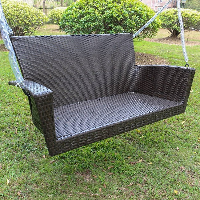 International Caravan Kingston Resin Wicker Porch Swing