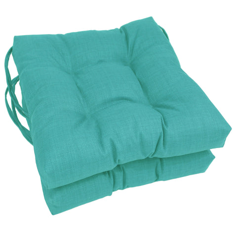 Blazing Needles 2pc. 16 x 16 Tufted Outdoor Chair Cushion Set