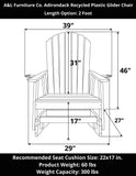 A&L Furniture Co. Adirondack Recycled Plastic Glider Chair