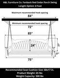 A&L Furniture Co. Fanback Red Cedar Porch Swing
