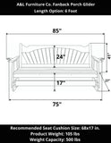 A&L Furniture Co. Fanback Porch Glider