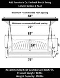 A&L Furniture Co. Fanback Porch Swing