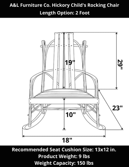 A&L Furniture Co. Hickory Child's Rocking Chair