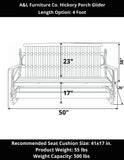 A&L Furniture Co. Hickory Porch Glider