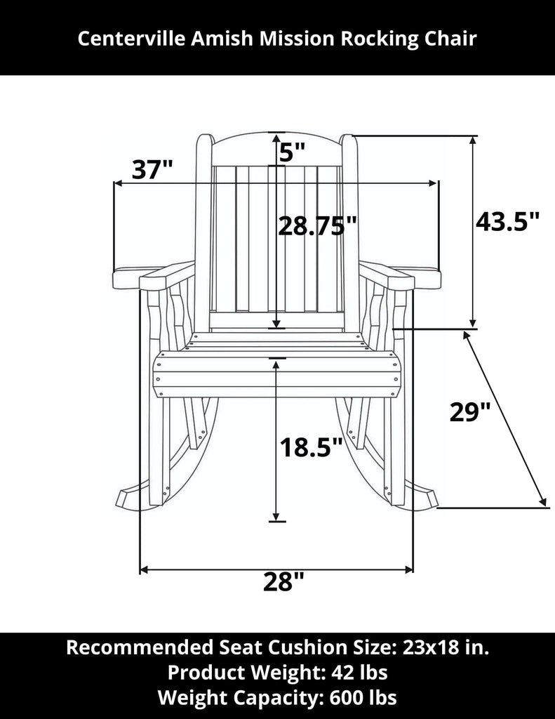 Centerville Amish Heavy Duty 600 Lb Mission Outdoor Rockers Sale – The ...