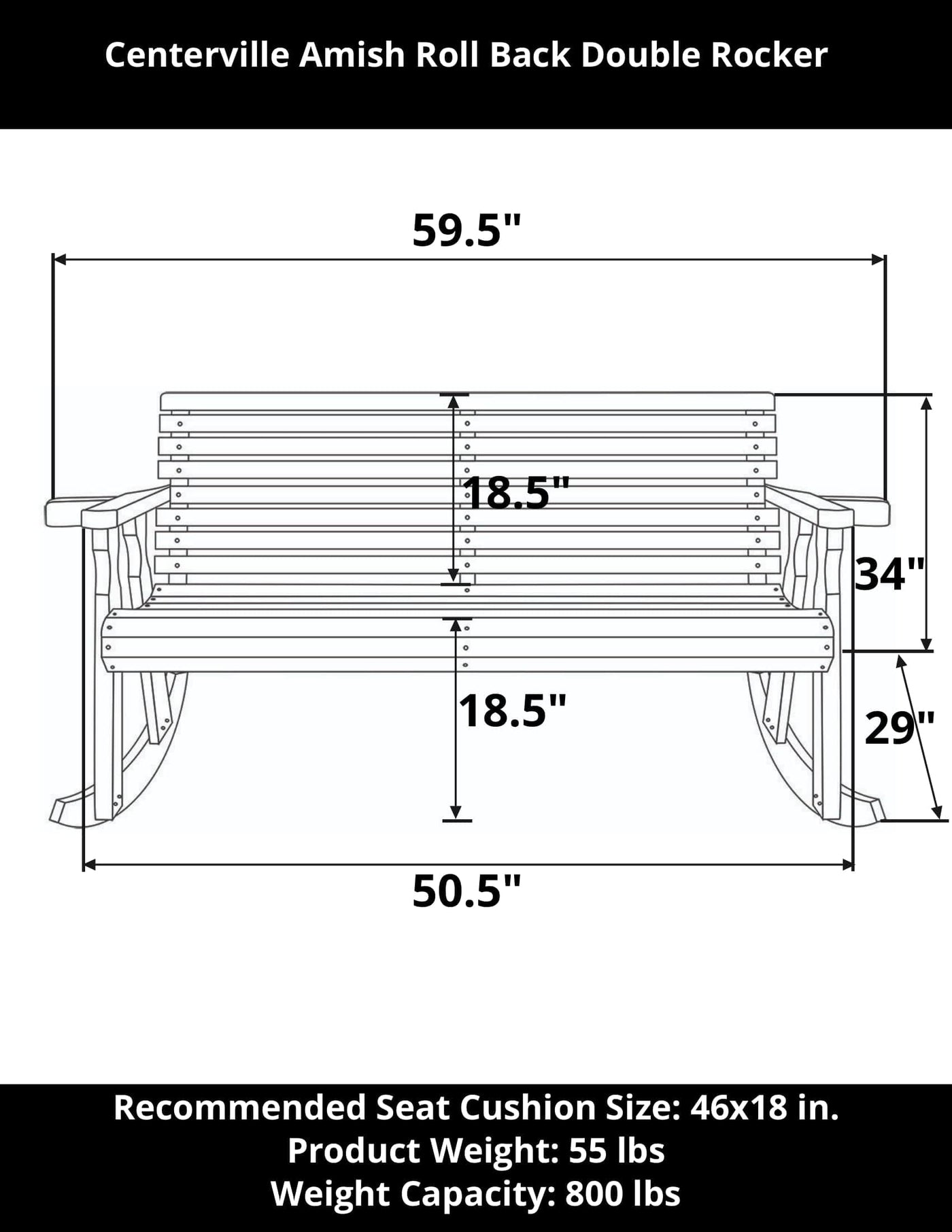 Two Person Double Rocking Chairs
