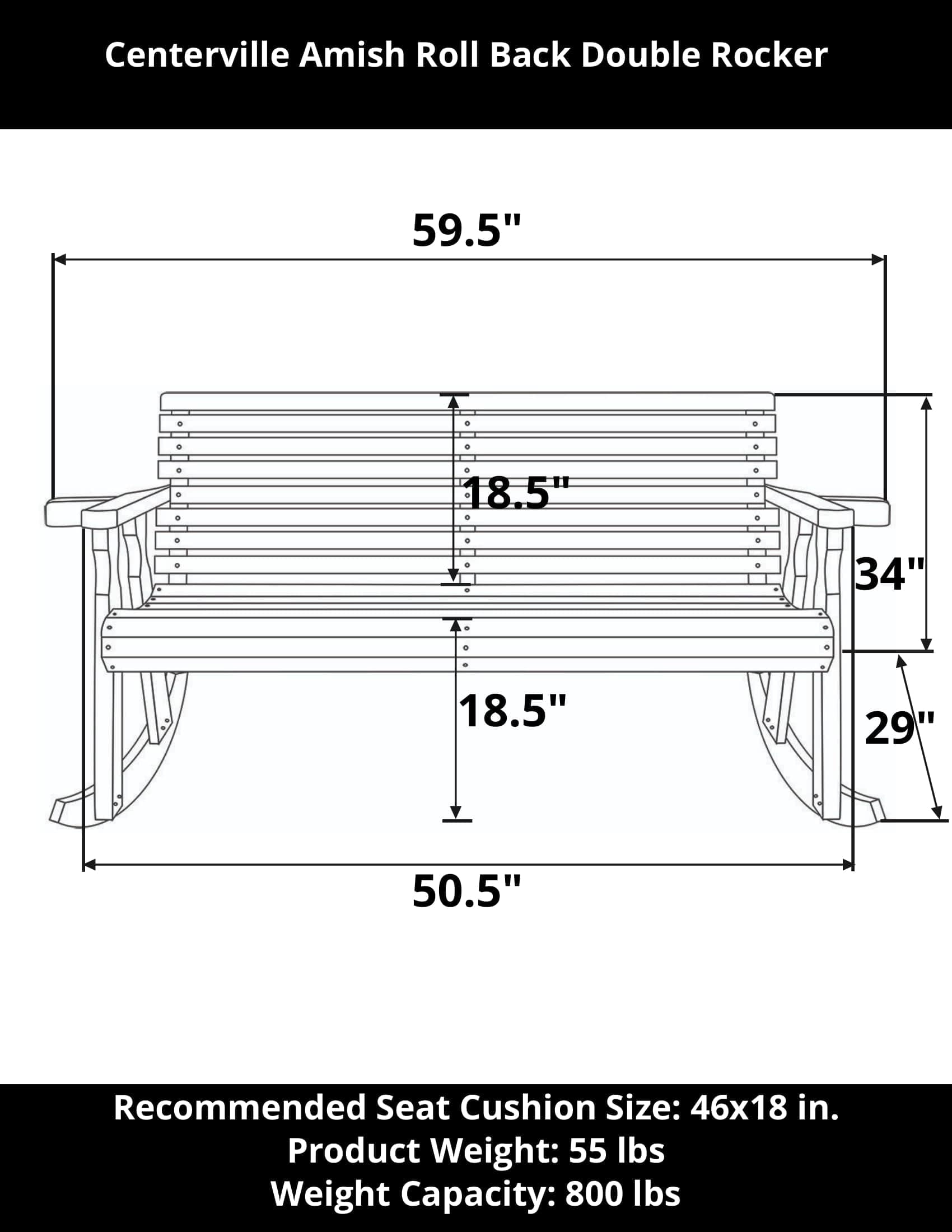 Two Person Double Rocking Chairs