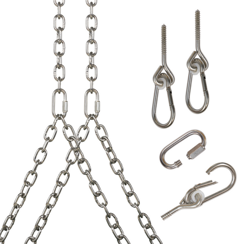 Barn-Shed-Play Heavy Duty 700 Lb Stainless Steel Porch Swing Hanging Chain Kit