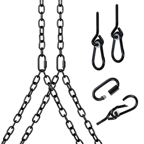 Barn-Shed-Play Heavy Duty 700 Lb Porch Swing Black Hanging Chain Kit