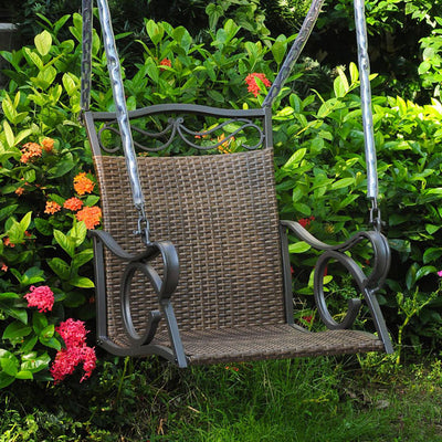 International Caravan Valencia Resin Wicker Swing Chair