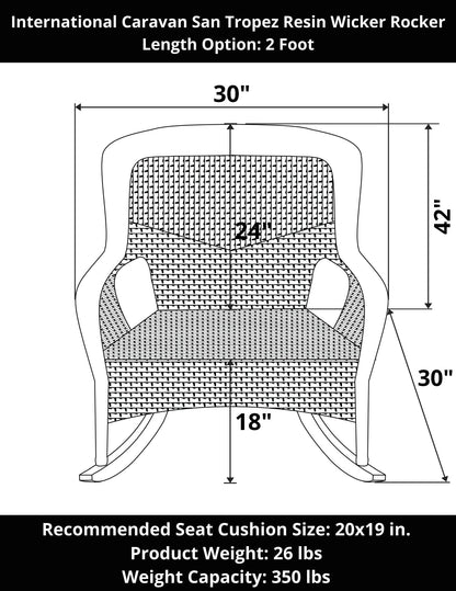 International Caravan San Tropez Resin Wicker Rocker