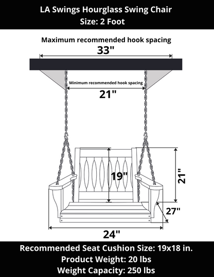 LA Swings Hourglass Swing Chair