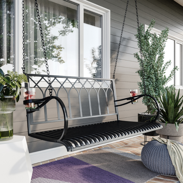 Live Casual Canterbury Metal Porch Swing The Porch Swing Company