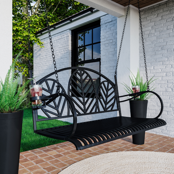 Live Casual Palm Springs Metal Porch Swing The Porch Swing Company