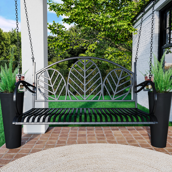 Live Casual Palm Springs Metal Porch Swing The Porch Swing Company
