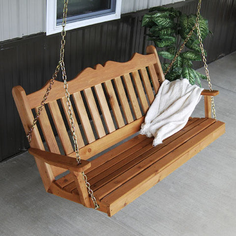 A&L Furniture Co. Royal English Red Cedar Porch Swing