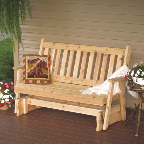 A&L Furniture Co. Traditional English Red Cedar Porch Glider