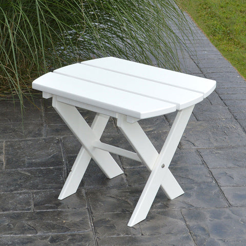 A&L Furniture Co. Recycled Plastic Folding Oval End Table