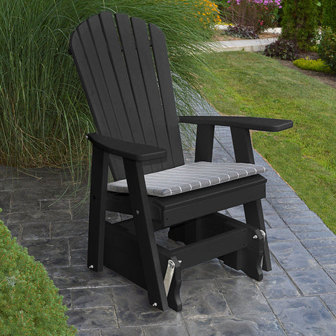 A&L Furniture Co. Adirondack Recycled Plastic Glider Chair