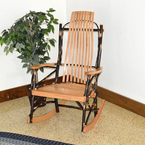 A&L Furniture Co. Hickory 9-Slat Rocking Chair