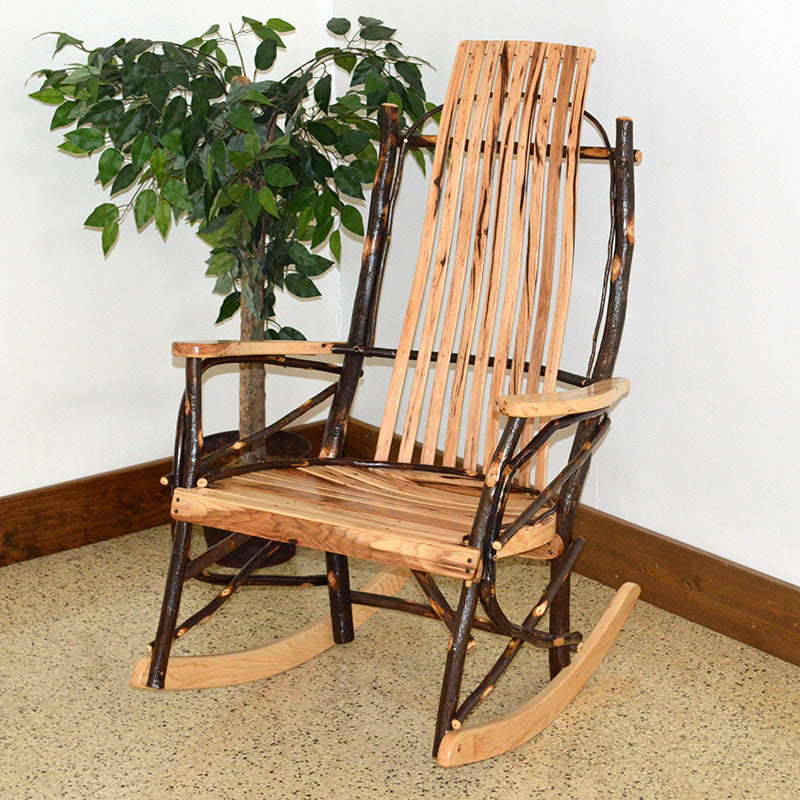 Log Rocking Chair Designs Rustic Wooden Rocking Chair