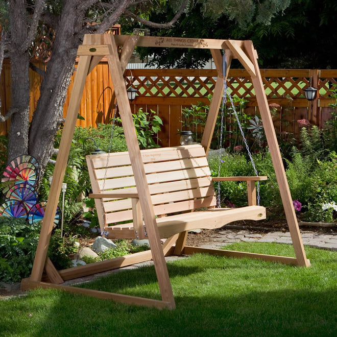 All Things Cedar Duncan Red Cedar Swing & Stand