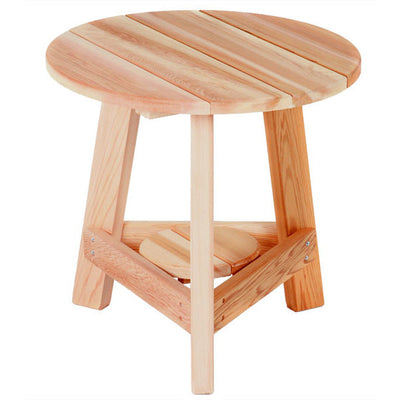 All Things Cedar Tripod Round Red Cedar Side Table