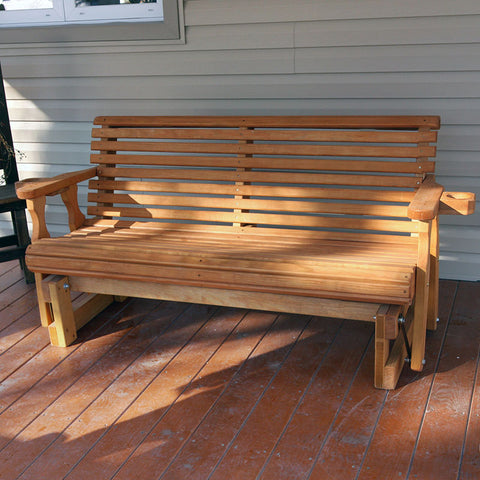 Centerville Amish Heavy Duty 800 Lb Roll Back Treated Porch Glider