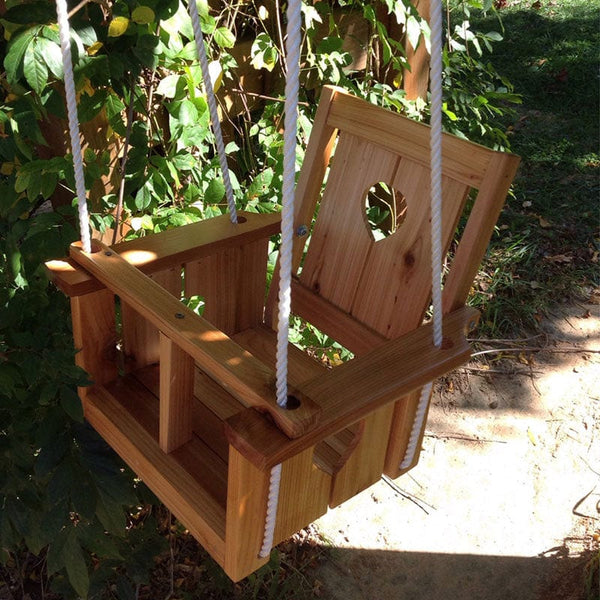 Child Swing Company Heart Kiddie Red Cedar Rope Swing Chair