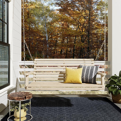 Hershyway Classic Rollback 5ft. Pressure Treated Porch Swing